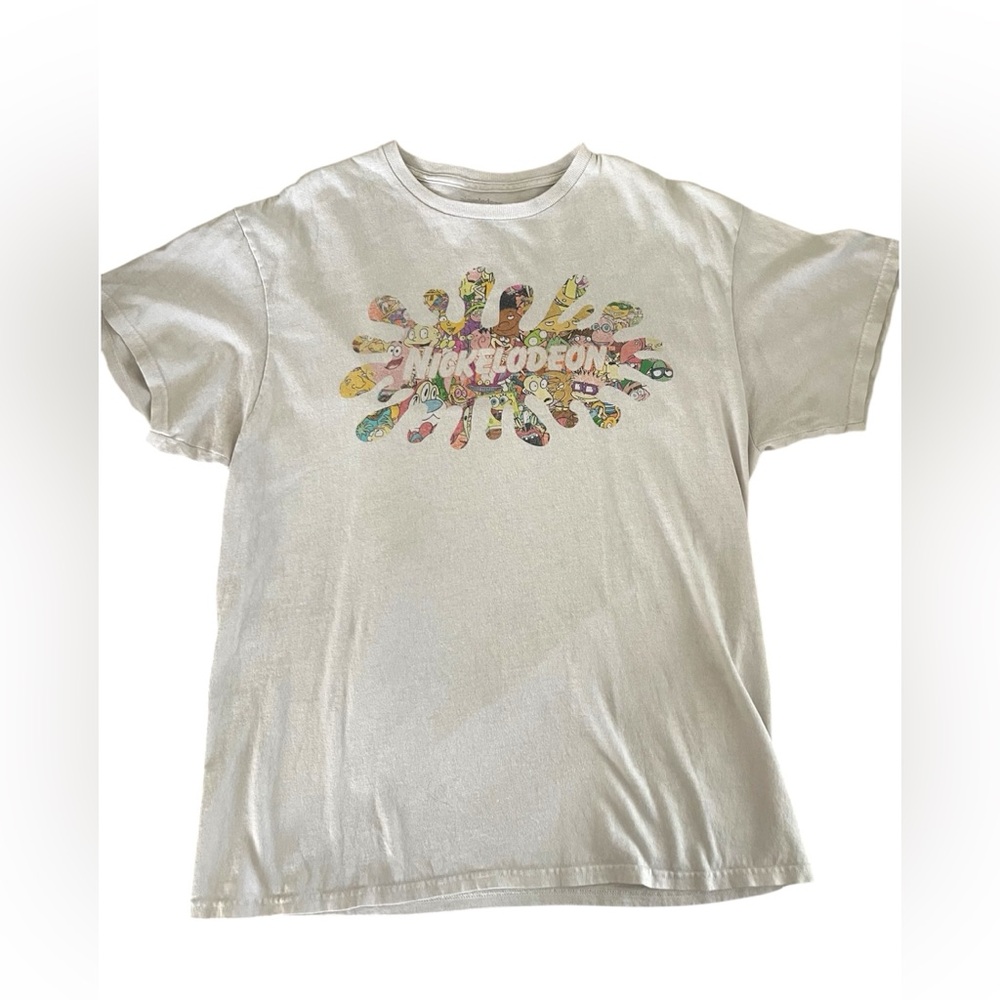 Nickelodeon Cartoon Character Logo T-Shirt – Large – White – Retro 90s